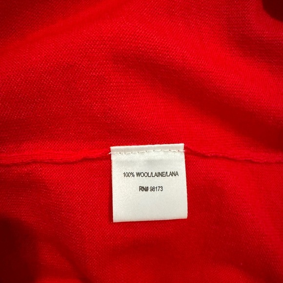 W by worth red wrap cowl neck sweater 100% wool size P - Picture 5 of 7